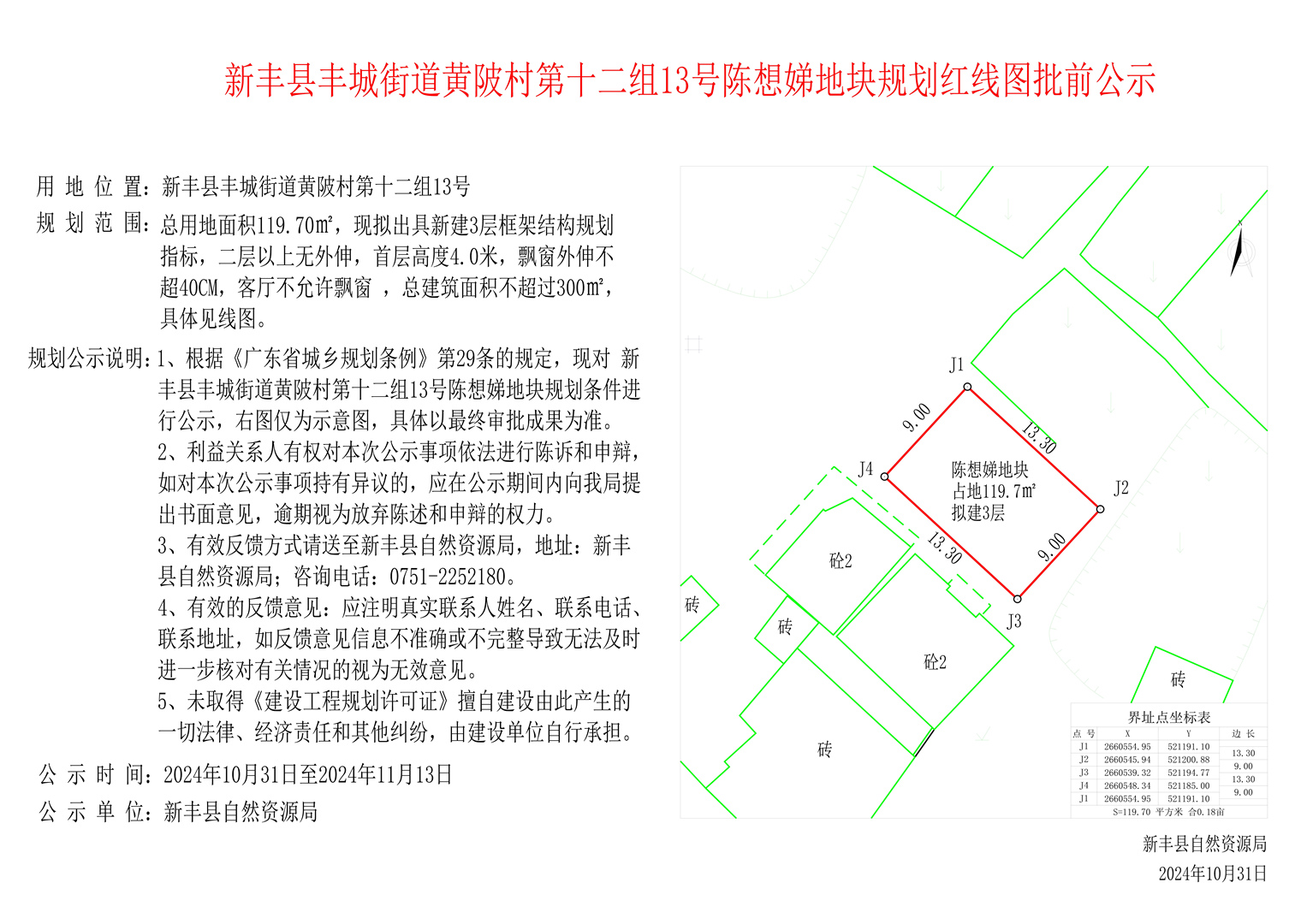 新丰县丰城街道黄陂村第十二组13号陈想娣地块规划红线图批前公示.jpg